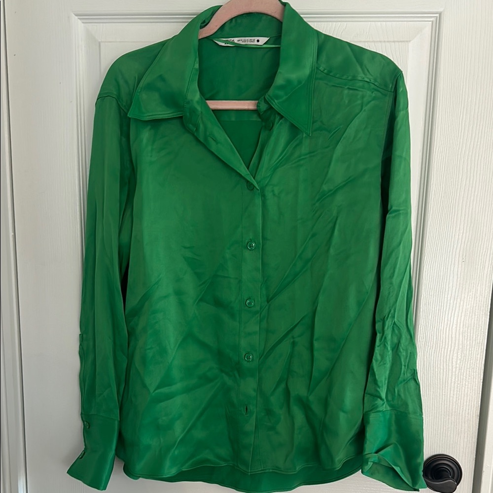 Zara Green Blouse